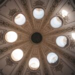 Prunkvolle Kuppeldecke in einem historischen Wiener Gebäude – Kulisse des österreichischen Deutsch